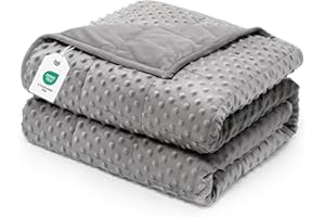 Wemore Weighted Blanket for Adults Queen Size 15 lbs, Soft Cozy Heavy Blanket for Stress Relief and Sleep Promotion, Breathab