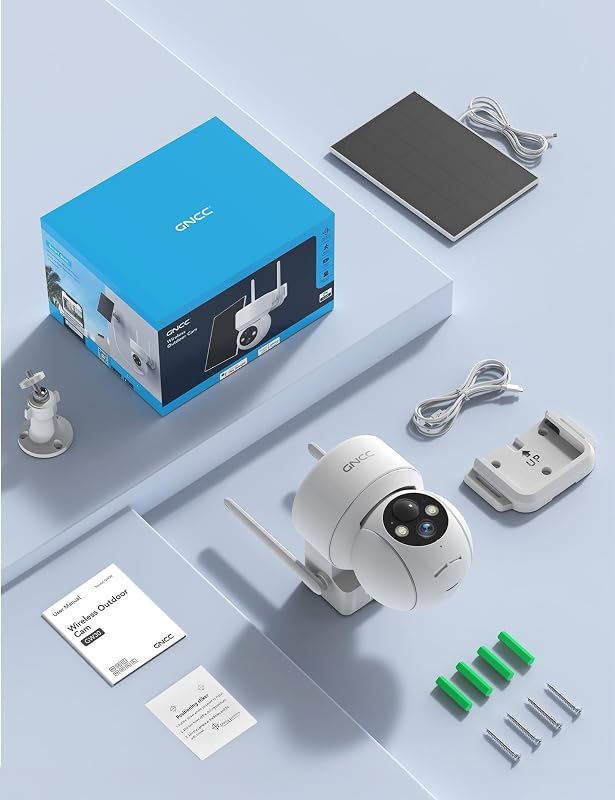 Telecamera Wi-Fi Esterno Senza Fili con Pannello Solare, 2PCS — foto 7 di 8