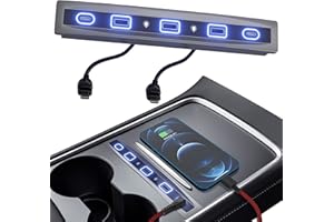 MIFMIA 5 in 1 USB LED Hub fit for Tesla 2021 2022 2023 Model 3 Model y Compatible Docking Station of Center Console Smart Sensor, Upgraded Accessories
