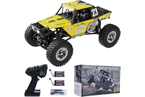 captainrc 1/24 RC Crawler Car UDI RC UCX2405PRO 4wd Mini Climb Racing Brushless Motor 4 Wheel Steering 3 Speed Transmission RTR Toy (Yellow)