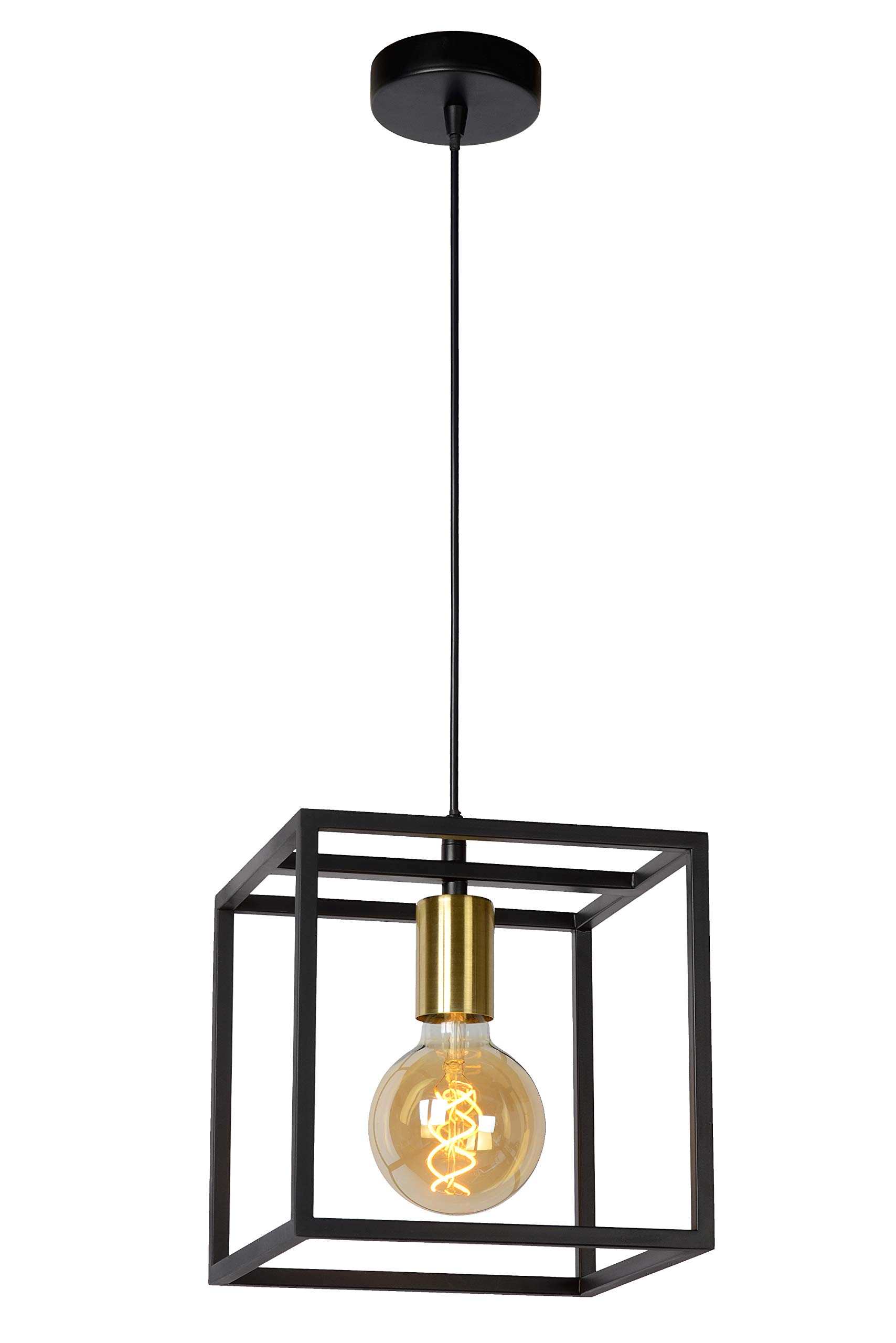 LUCIDE Ruben - Pendant Light - 1xE27 - Black
