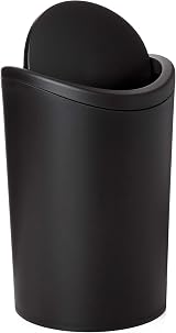 TATAY Bathroom Bin Swing Lid 6L Black Made in Spain 19x19x28 cm view 3