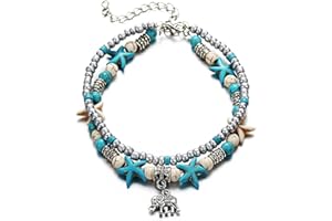Fashion Beads Starfish Sea Anklets For Women Multi Layer Anklet Leg Bracelet Handmade Bohemian Jewelry Useful