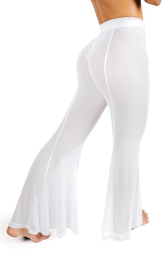 sofsy Mesh Swimsuit Cover Up Pants for Women Sheer Beach Sexy Swimwear