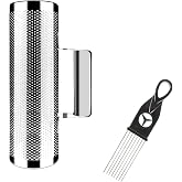 EASTROCK 8" 3" Stainless Steel Guiro Shaker with Scraper for Adult | Percussion Instrument Professional Band Accompaniment Sand Hammer Guiro Musical Training Tool