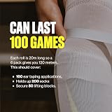 SPORTTAPE 6 Rolls White Sock Tape 1.9cm x 20m Football Rugby view 5
