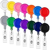 Zonon 140 Pcs Badge Reels Bulk Retractable Badge Holders Assorted Colors ID Card Name Tag Holder Keychain with Alligator Swivel Clips for Office Doctor Teacher Employees Gifts(Solid Color)