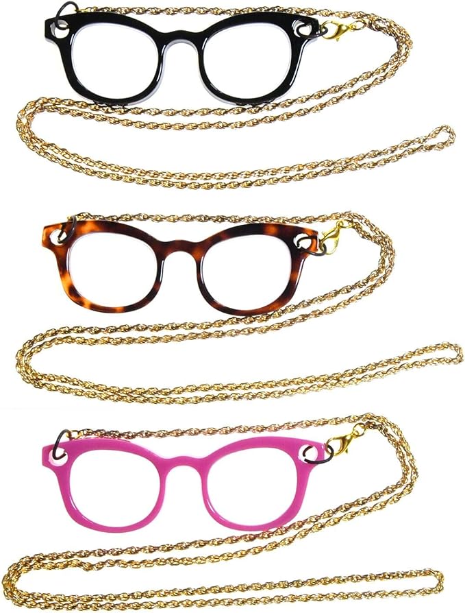 Buy 3-Pack Handheld Mini Reading Glasses with Necklace +2.50 at Amazon.in