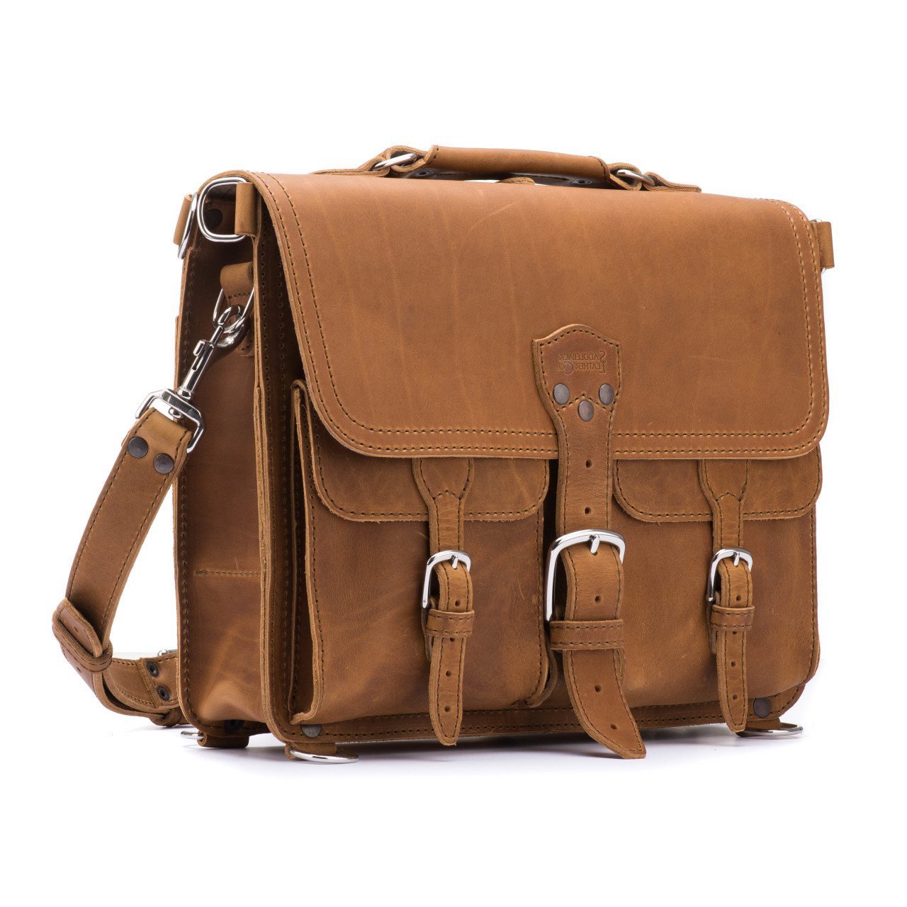thin front pocket leather briefcase