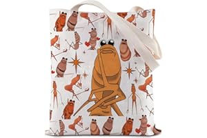 JYTAPP Funny Worm Character Tote Bag Video Game Cartoon Merch Worm Lovers Gift Party Favors Game Player Reusable Shopping Bag
