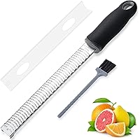 Citrus Lemon Zester, Cheese Grater Stainless Steel for Parmesan, Chocolate, Fruits, Ginger, Garlic, Veggies, Fine…