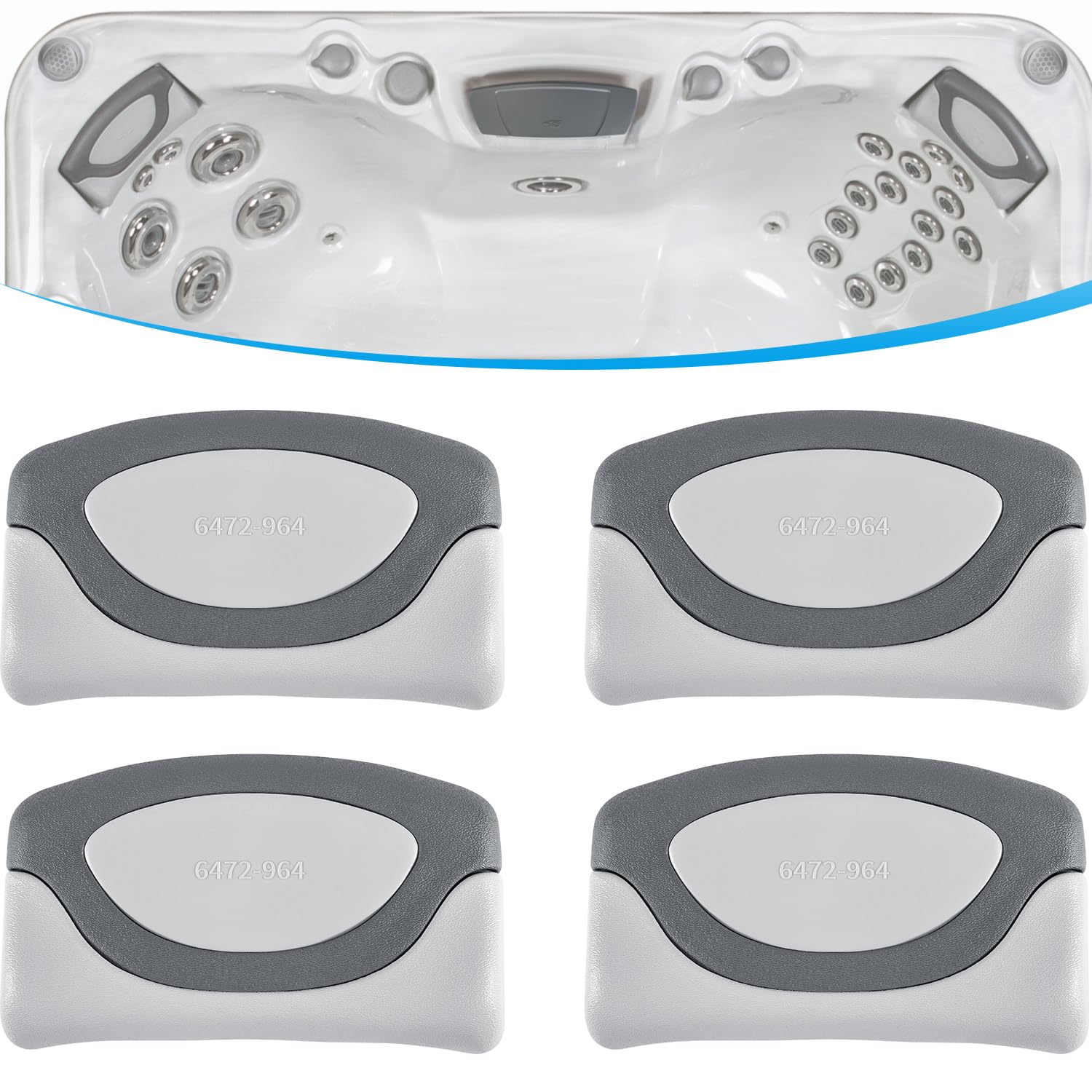 Photo 1 of 4-Pack 6472-964 Spas Replacement Pillow Fit for Sundance 880 Series Spa & Hot Tub 2009-2017, Replace for 6455-484