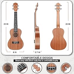 Ranch Concert Ukulele 23 inch Professional Learn to
