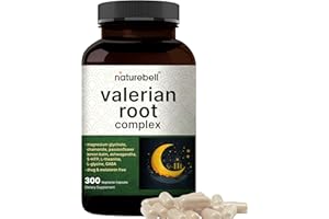 NatureBell Valerian Root for Sleep, 300 Veggie Capsules with Magnesium Glycinate, Chamomile, Passionflower, Lemon Balm, Ashwagandha, & More – Relaxation & Sleep Support Supplement – Melatonin Free