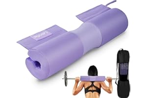 LAVVON Barbell Squat Pad Nylon Padding AntiSlip- Thick Foam Barbell Pad for Squats Cushion, Lunges&Bar Padding for Hip Thrusts - Standard Weight Bar Pad - Provides Cushion to Neck Shoulders Training