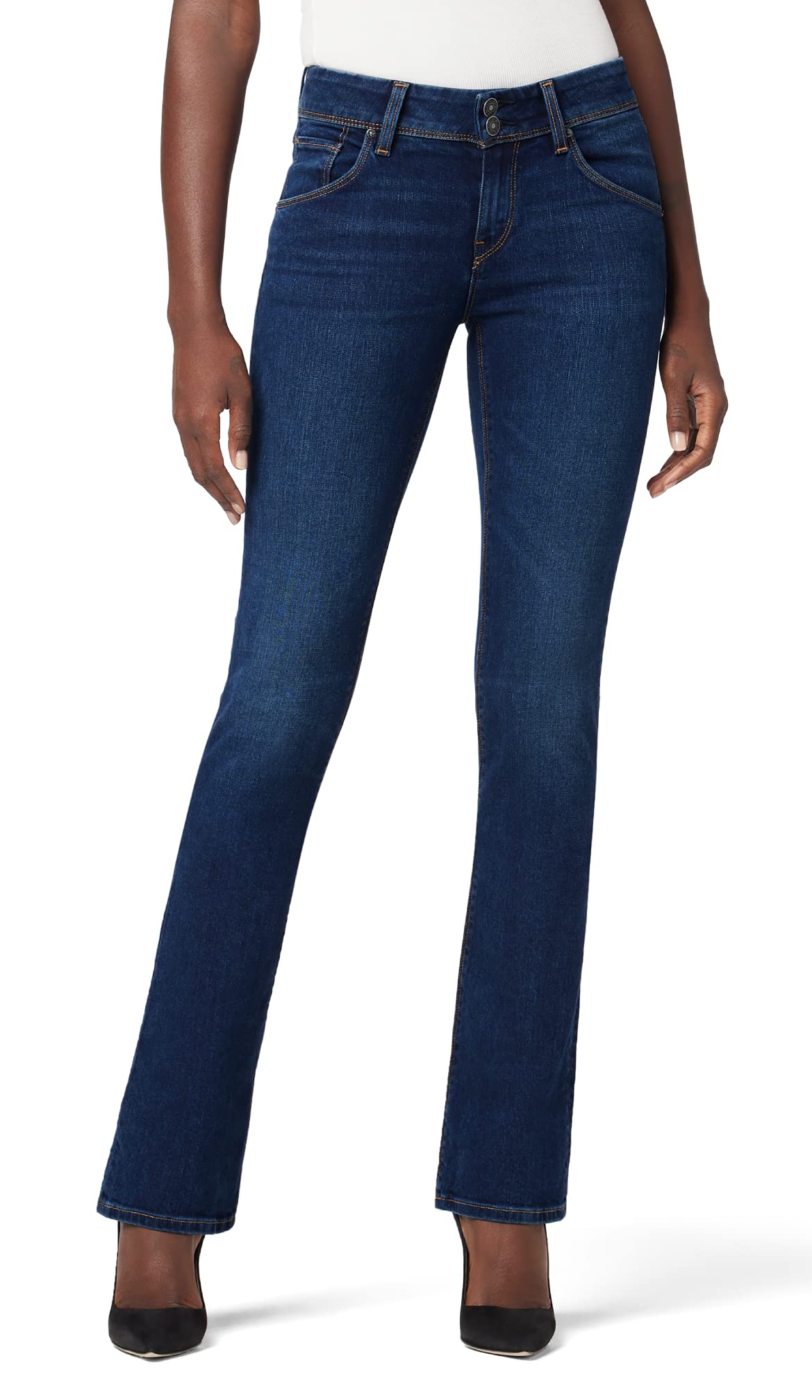 HUDSON Jeans Women’s Beth Baby Bootcut Jean with Back Flap Pockets, Obscurity, 25