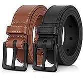 ITAY Metal Free Hypoallergenic Leather TSA Belt, Nickel Free Mens Belt, Non Metal Belt, Men Strudy Airport Friendly TSA Belts