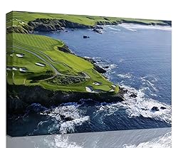 Pebble Beach Golf Course Canvas Wall Art for Living