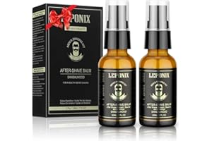 LEPONIX After Shave Balm for Men, Luxury Aftershave Lotion - Face Moisturizes and Razor Bump Relief, Post Shave Balm Men- After Shave Face Lotion for Soothe Skin, Sandalwood Scent (60ML)