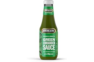 HEMANI Coriander Sauce 10.6 OZ (300g) - Fresh & Zesty - SUGAR FREE, KETO SAUCE - 100% Authentic Chutney - Perfect Dipping Sauce or Marinade
