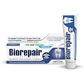 BIOREPAIR Intensive Night Care - Hydroxyapatite Toothpaste with Xylitol &amp; Zinc PCA, Fluoride Free Toothpaste, Helps Maintain Hygiene &amp; Reduce Plaque Build-Up at Night, Oral Care 3.46Oz Made in Italy