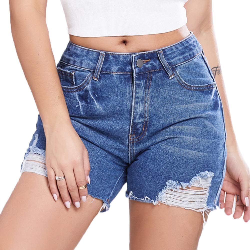 HOSD2020 Blue Classic Denim Shorts Women Amazon.co.uk Clothing