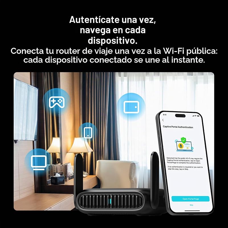 AX1500 TL-WR1512X Portátil Router WiFi 6, VPN, USB-C