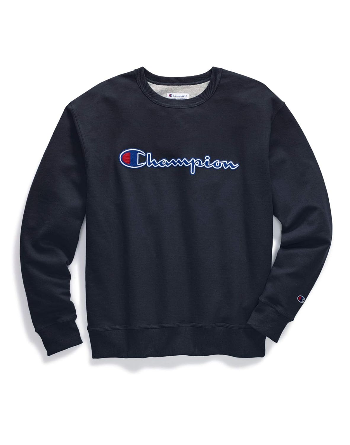 women's champion applique fleece crewneck sweatshirt
