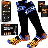 8000mAh*2 Heated Socks for Men Women with App Control,Large-Capacity Rechargeable Battery,360°Heating Warming,Electric Winter Socks,Foot Sole Heating,Foot Warmer for Skiing,Hiking,Hunting,Outdoor