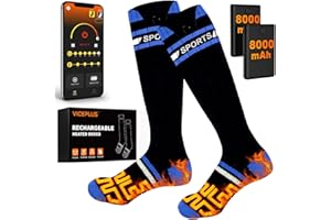 8000mAh Heated Socks for Men Women with App Control, Large-Capacity Rechargeable Battery, 360° Heating Warming, Electric Wint