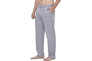HMIYA Men's Cotton Yoga Sweatpants - Casual Lounge Baggy Pants Athletic Jersey Pants with Open Bottom and Pockets