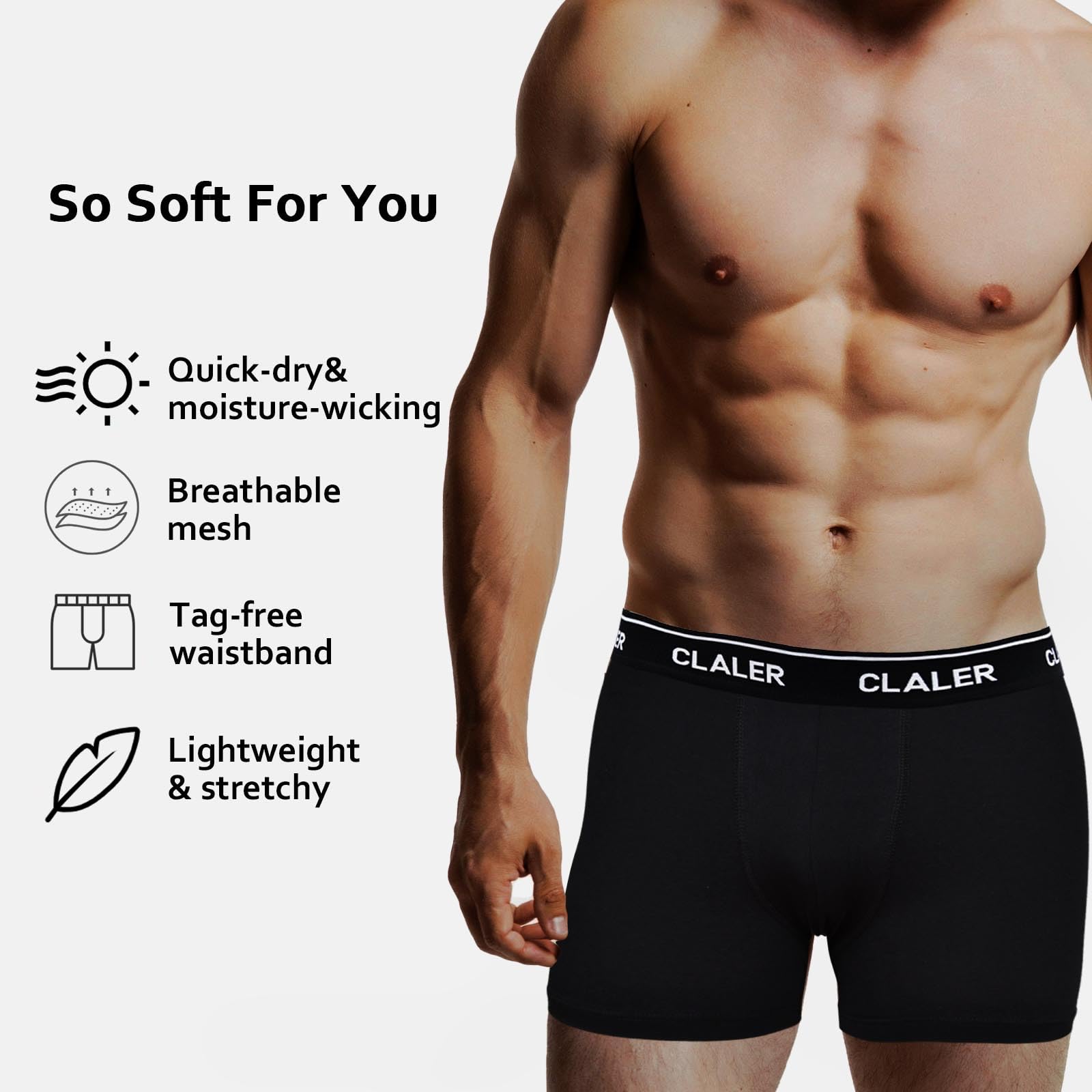 CLALER Herren Boxershorts 6er Pack Baumwolle Men Retroshorts Männer Unterwäsche Unterhosen S,M,L,XL,XXL (Mehrfarbig ×6, XL) 3