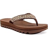 KuaiLu Women's Arch Support Orthotic Flip Flop Sandals