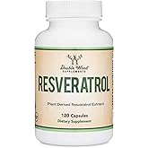 Resveratrol Supplement 500mg Per Serving, 120 Capsules (Resveratrol Polygonum Root Extract Providing 50% Trans Resveratrol) Healthy Aging Support by Double Wood