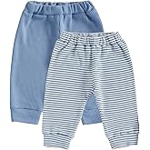 Baby Boy 2 Pack Pants Waffle Knit Sweatpants Soft Pull On Jogger Pant Toddler Fall Spring Bottoms
