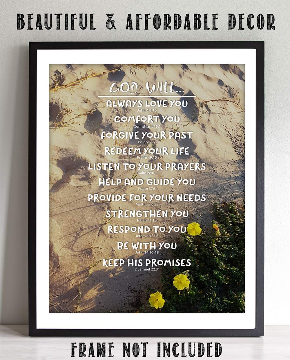 Amazon Com God Will Always Inspirational Wall Art Unframed
