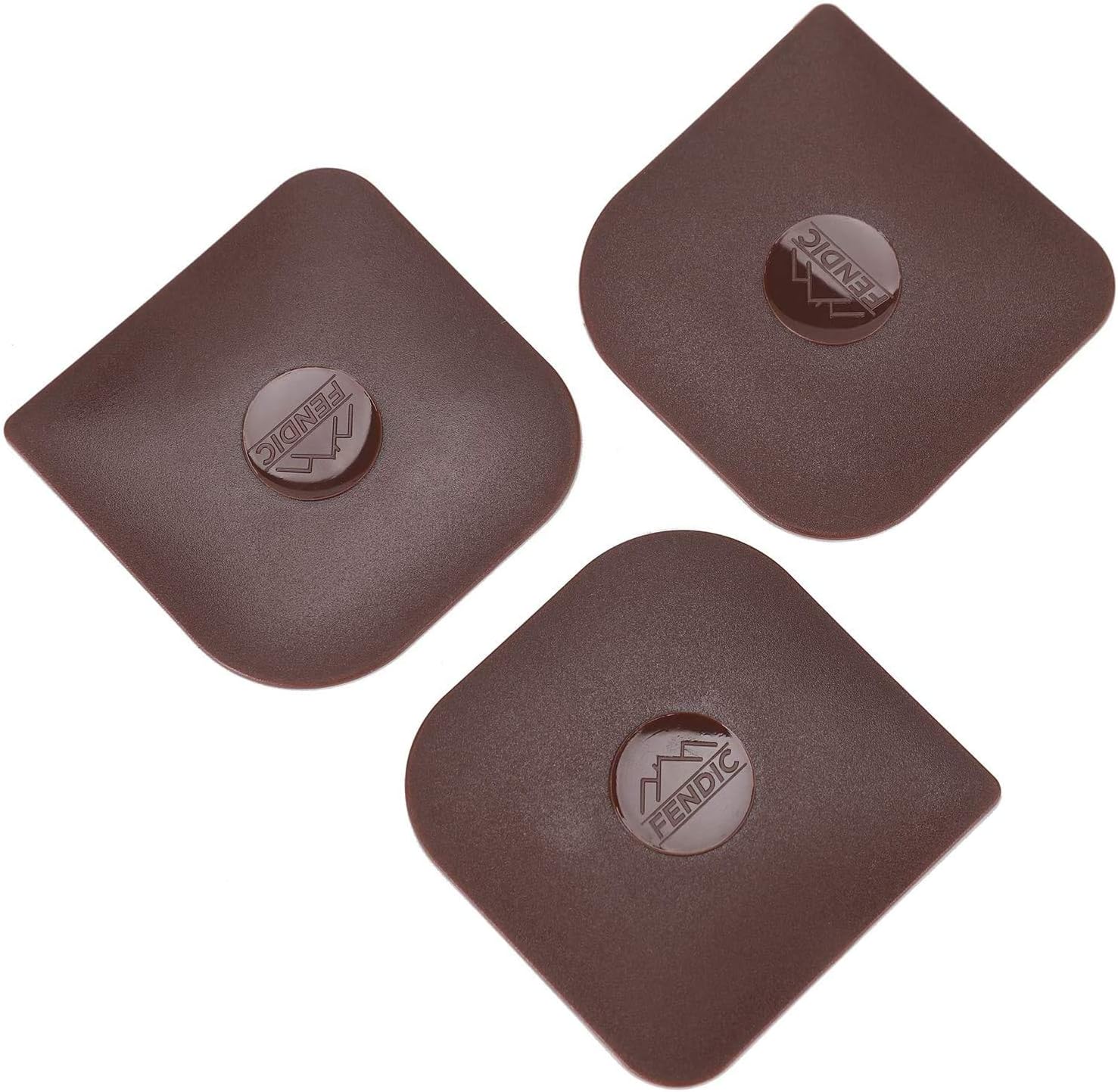 FENDIC Pan Scraper, 3pcs Durable Dish Scraper, Pot Scraper, Plastic Scrubbers for Pans, Multifunctional Pan Scraper Tool and Stoneware Scraper for Kitchen and Home - Brown: Kitchen & Dining