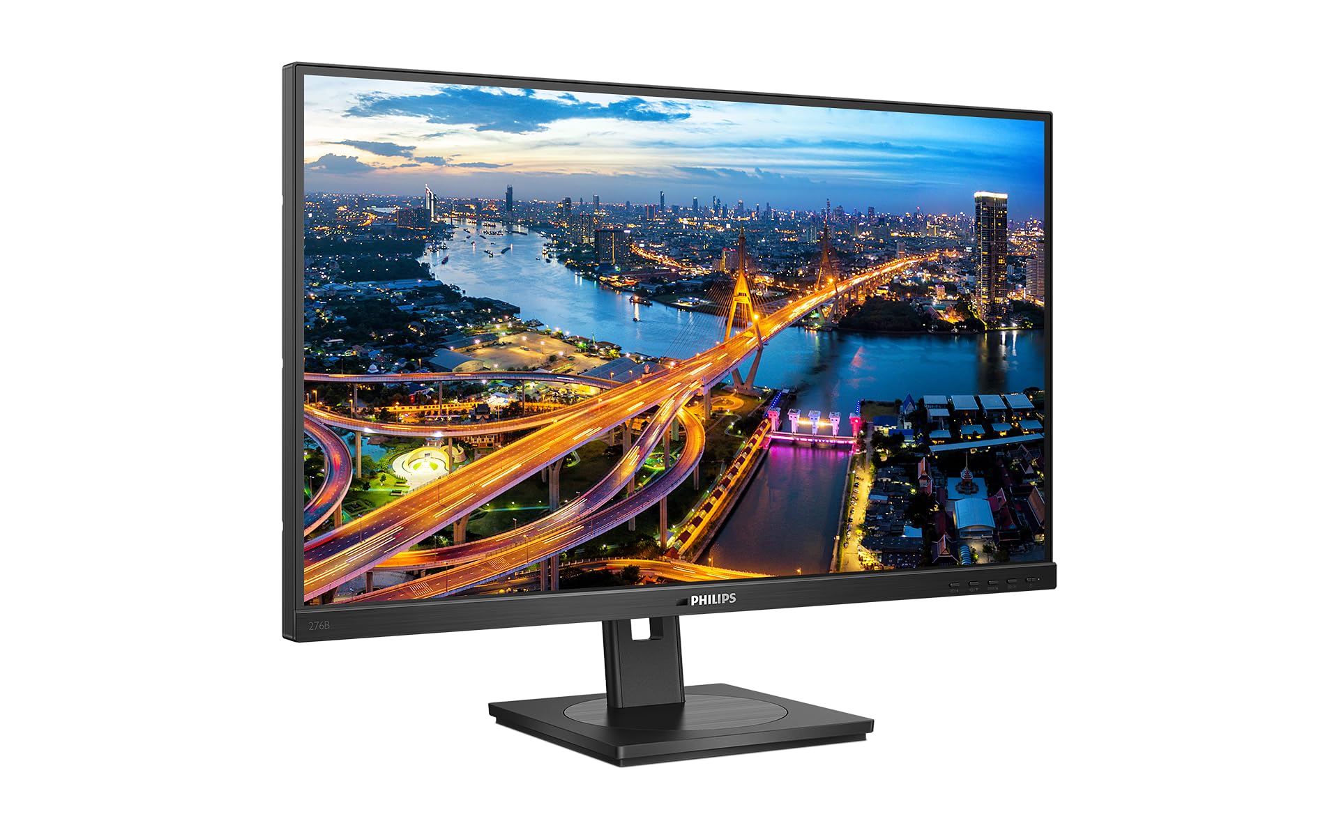 Philips 276B1-27 Inch QHD Monitor, 75Hz, 4ms, IPS, USB-C Dock, Speakers, Height adjust, Light Sensor (2560 x 1440, 300 cd/m², HDMI/DP/USB-C/USB 3.2, RJ45)