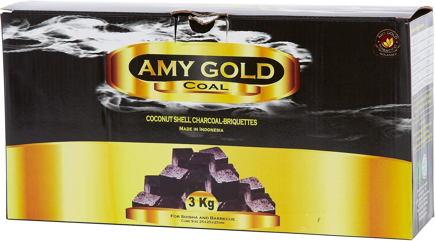 AMY Gold Reserve Charcoal 3 kg Coal Shisha Water Pipe