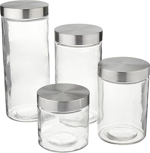 glass containers with stainless steel lids