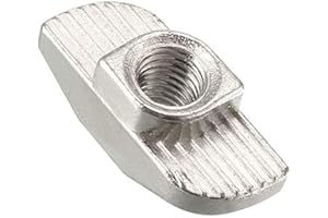 VENANOCI 100 Pcs 4040 Series M6 T Nuts, T Slot Nut Hammer Head Fastener Nut, Nickel Plated Carbon Steel Nut for Aluminum Profile (4040 Series M6)