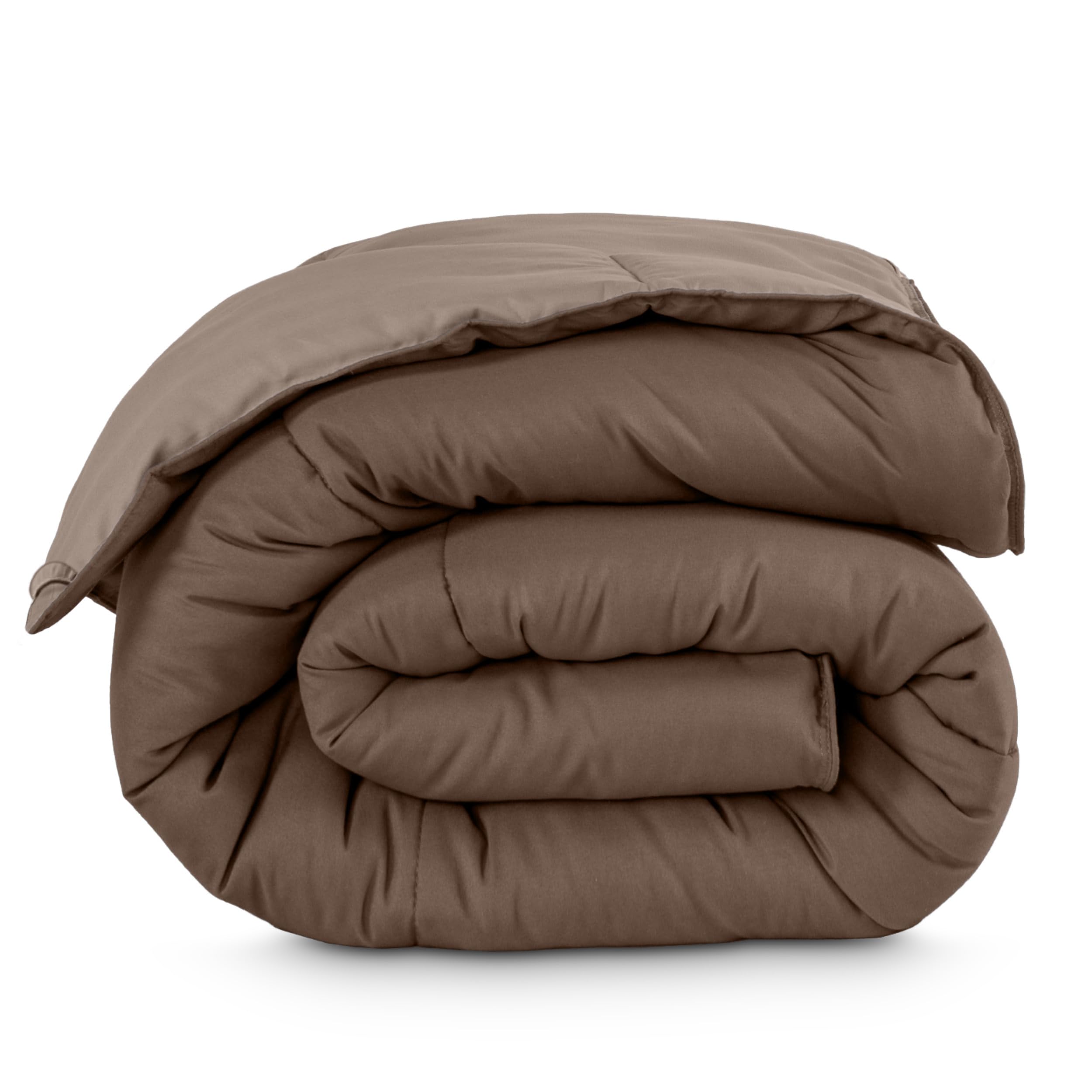 Photo 1 of Bare Home Queen Comforter - Reversible Colors - Goose Down Alternative - Ultra-Soft - Premium 1800 Series - All Season Warmth - Bedding Comforter (Queen, Cocoa/Taupe)