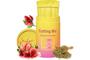 Cutting Drink Mix – Berberine, Supports Satiety Signaling, Yerba Mate, Energy, Strawberry Açaí Flavor – 30 Servings (1 Pcs)
