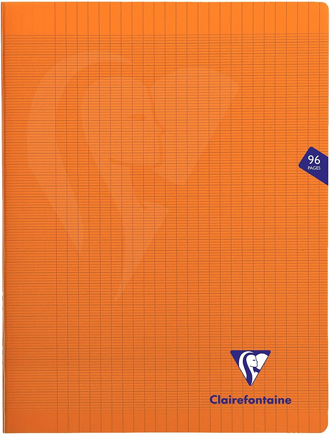 Clairefontaine 383361C - One Set of 10 Mimesys Orange Notebooks - Dimensions: 24 cm x 32 cm - 96 Seyes Ruled Pages - White Vellum Paper 90 g - Polypro Cover