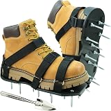 HSLighting Lawn Aerator Shoes with Dual Straps Spiked Sandals Universal Size
