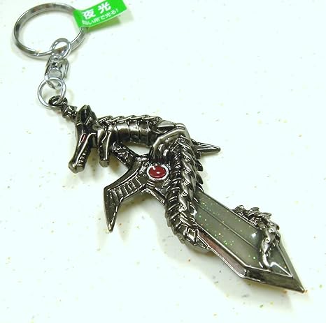Amazon Co Jp 魔界のドラゴン夜光剣キーホルダー ブラック シューズ バッグ