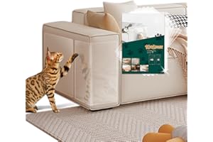 HUDLL—12 Pack Waterproof Cat Scratch Protector for Furniture, Clear Anti-Scratch Tape for Cats, Couch Corner Shield,Cat Scratch Deterrent Furniture Protectors for Sofa— 10 Sheets and 2 Sheets