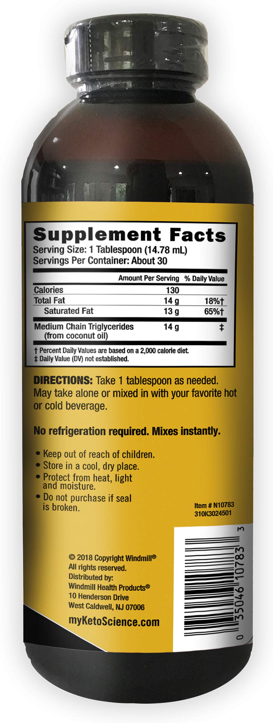 Keto Science Ketogenic MCT Oil Dietary Supplement, Made