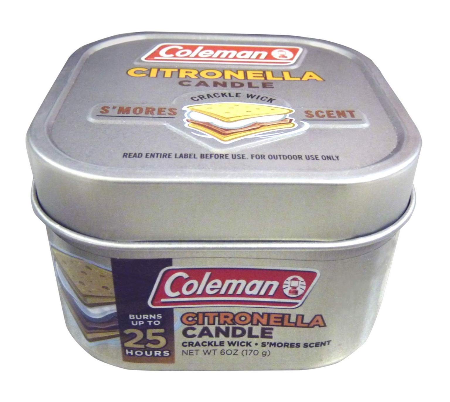 Coleman S'mores Citronella Candle with Wooden Crackle Wick - 6 oz