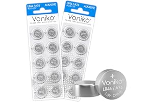 Voniko AG13 LR44 Batteries 20 Pack—[Ultra Power] Premium Alkaline 1.5 Volt LR44 Button Cell Battery for Toys & Electronic Devices